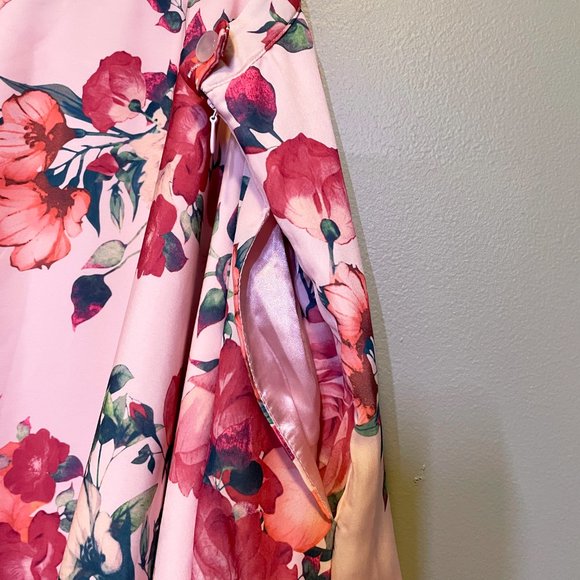 Modcloth Floral A-Line Skirt - Pink and Red - Picture 5 of 11